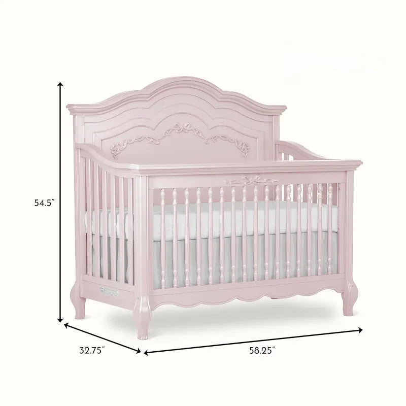 Camping 5 In 1 Convertible Crib Dusty Rose Greenguard Gold