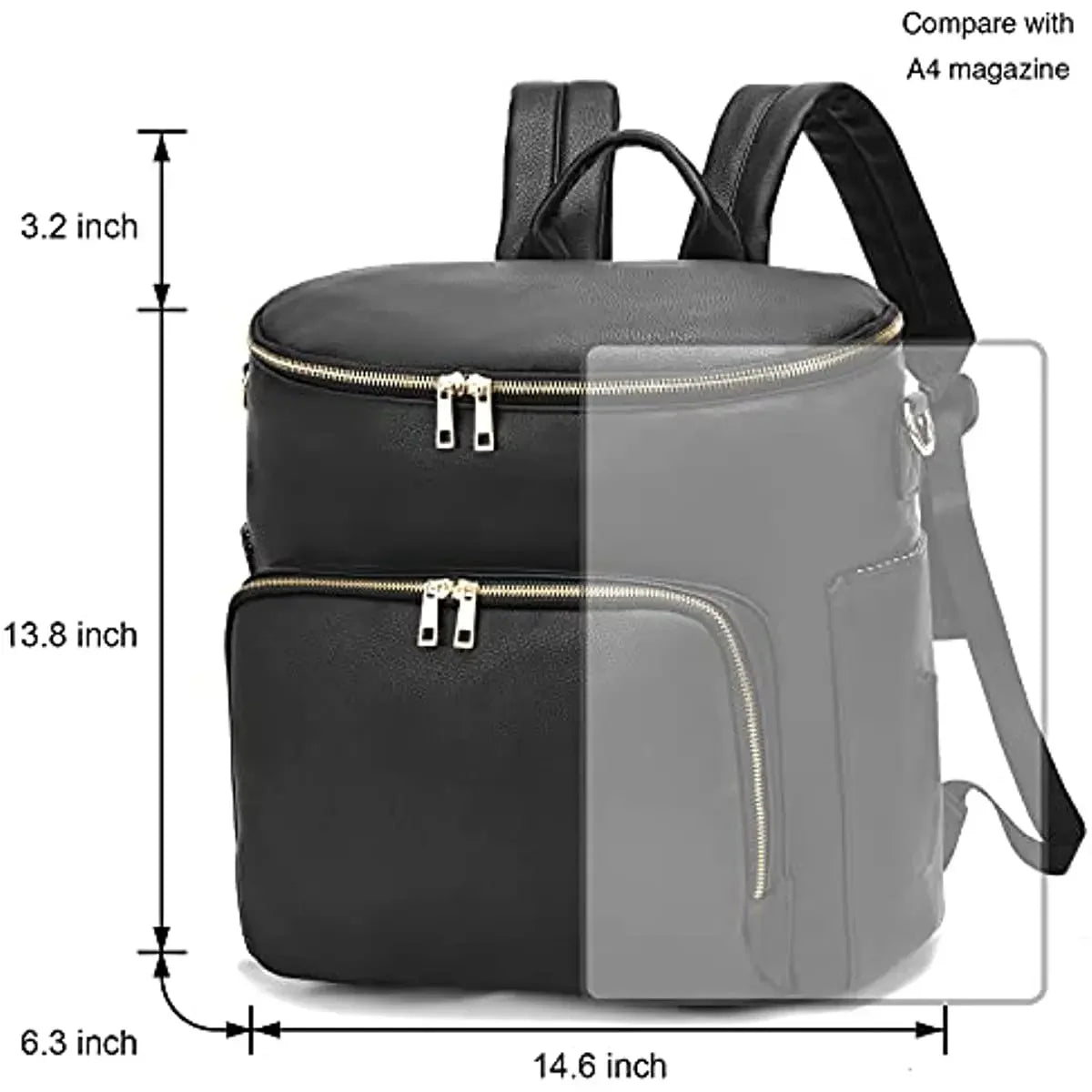 Large Capacity Leather Diaper Bag Backpack Moms And Dads