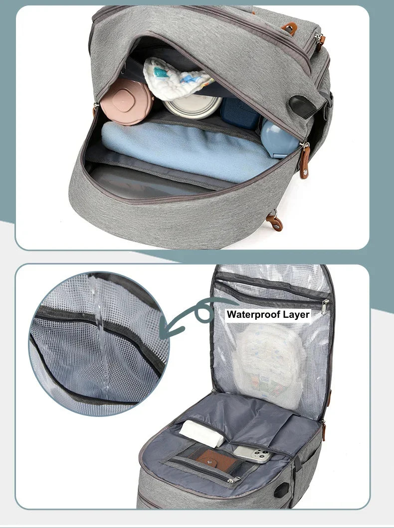 Diaper Backpack Mommy Waterproof Travel Tote Stroller Straps