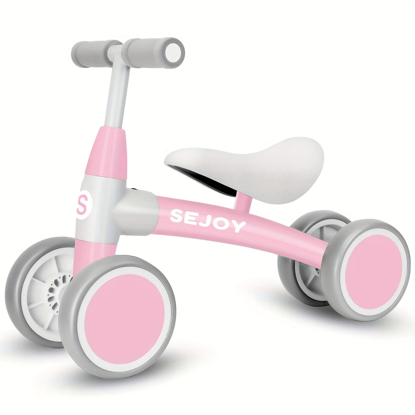 Sejoy Baby Walker Toddler Bicycle Toys Ride On Balance Bike 4 Wheels Birthday Gifts For Girls Boys Ages 1 To 3 Years