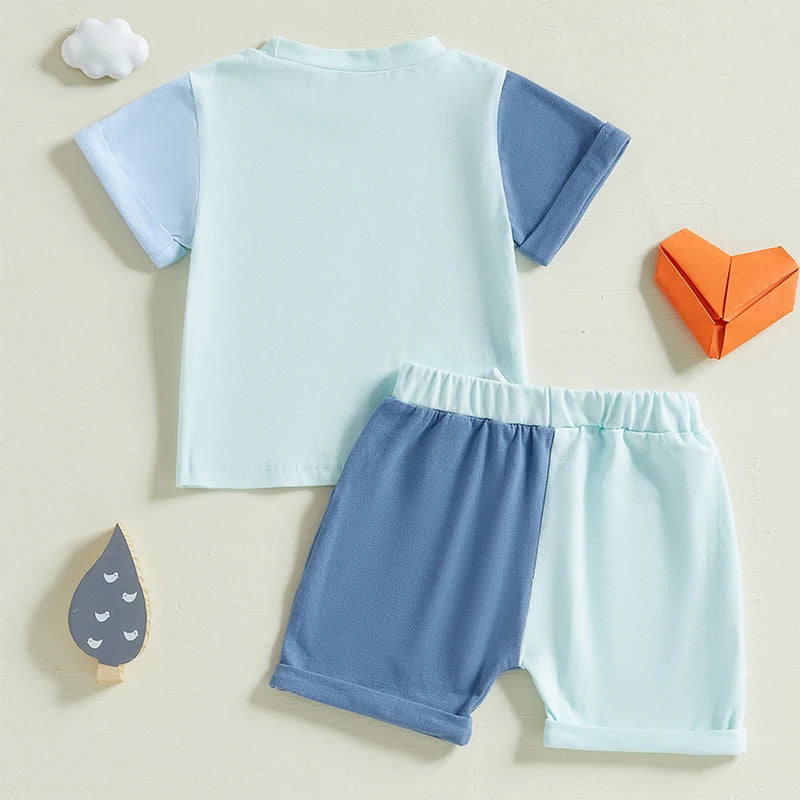 Toddler Boys 2 Piece Short Sleeve Graphic Tee Shorts