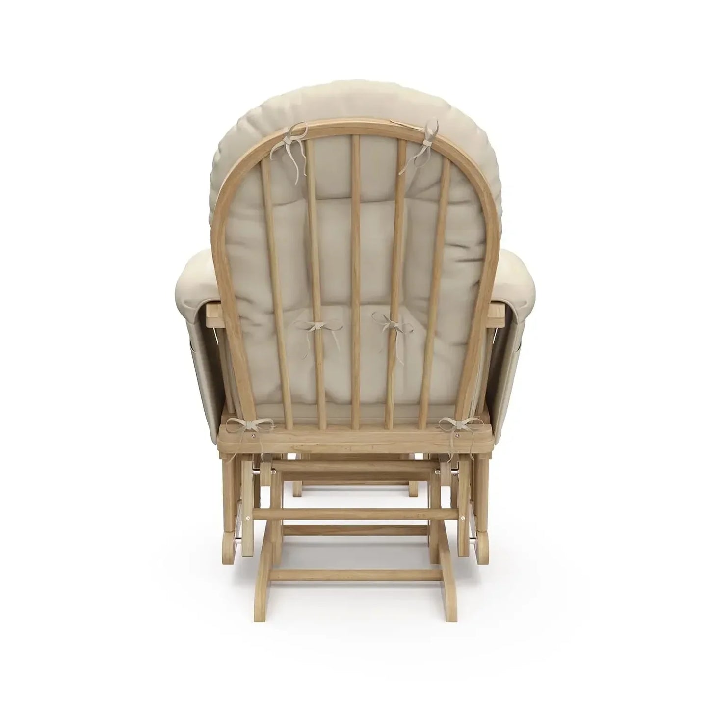 XMSJ Premium Hoop Glider and Ottoman Natural Beige Cushions