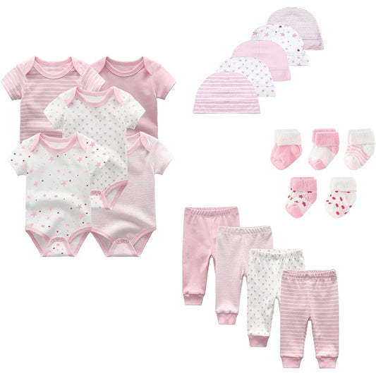 Unisex Baby Boy Girl Layette Sets Bodysuits Pants Accessories 19 Pack Comfort Infant Outfit Newborn Essentials
