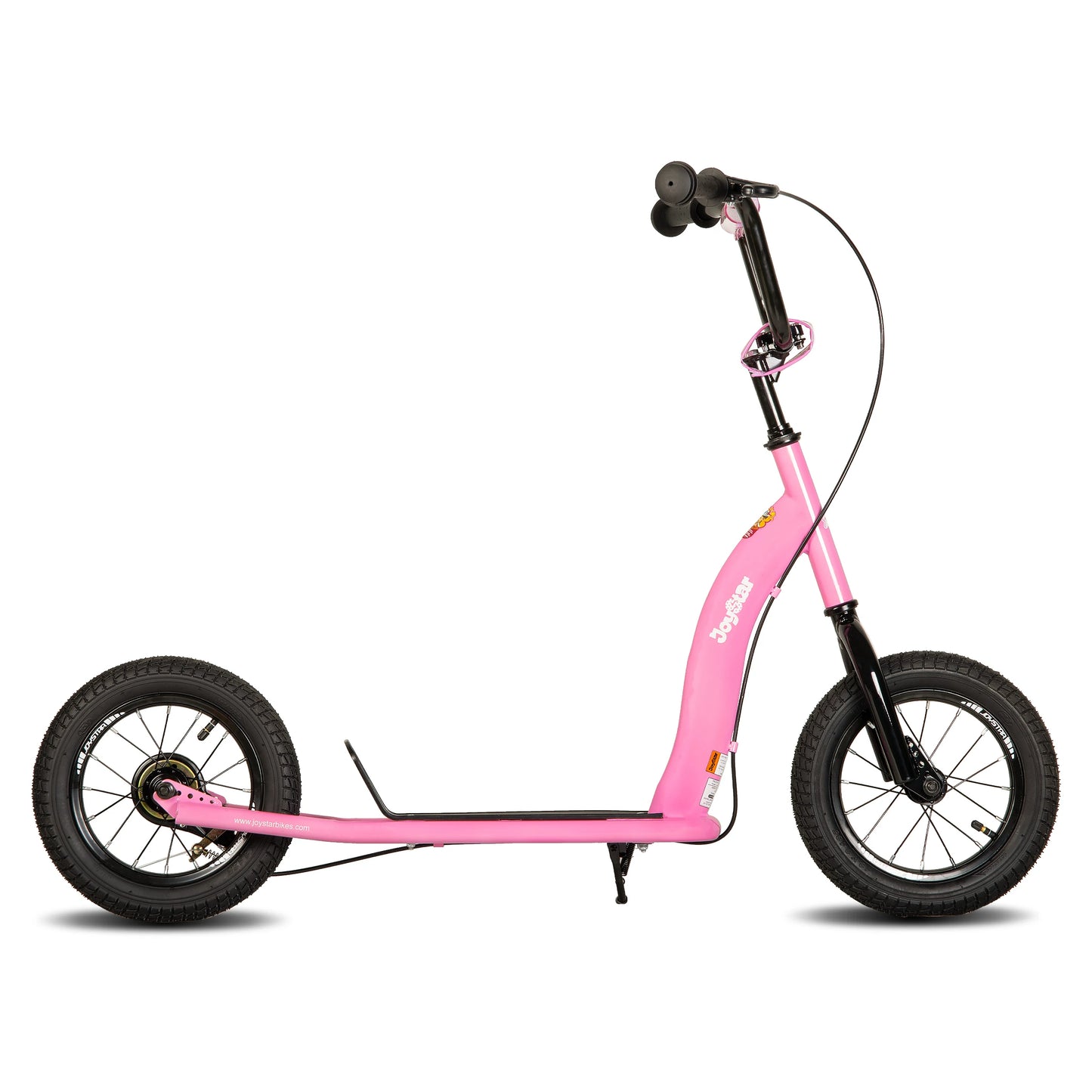 JOYSTAR Kick Scooter for Kids Lightweight Adjustable Handlebar 12 Inch Inflatable Wheels Rear Drum Brakes