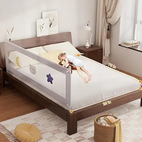 Toddler Bed Rails 3 Pack With Double Child Lock Pattern