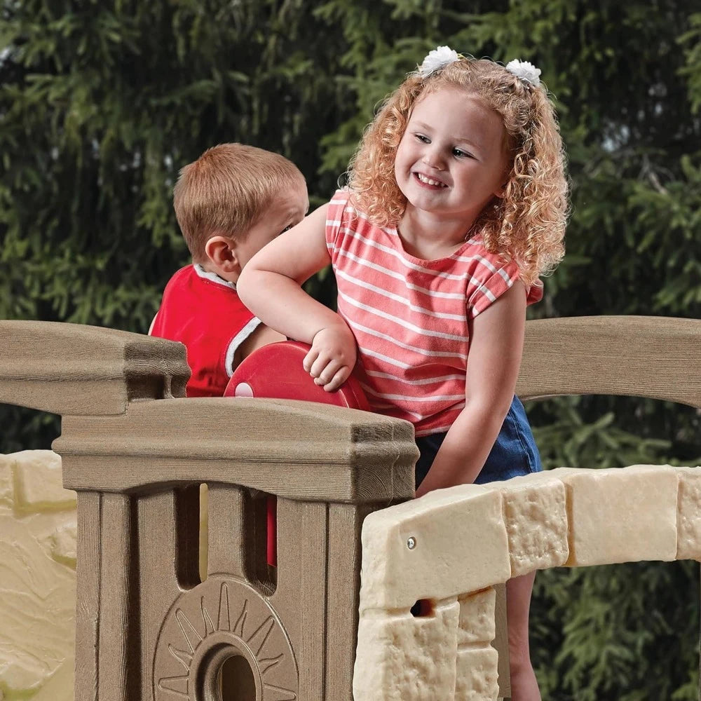Durable Woodland Climber Kids Playset Ages 2 To 6 Slide