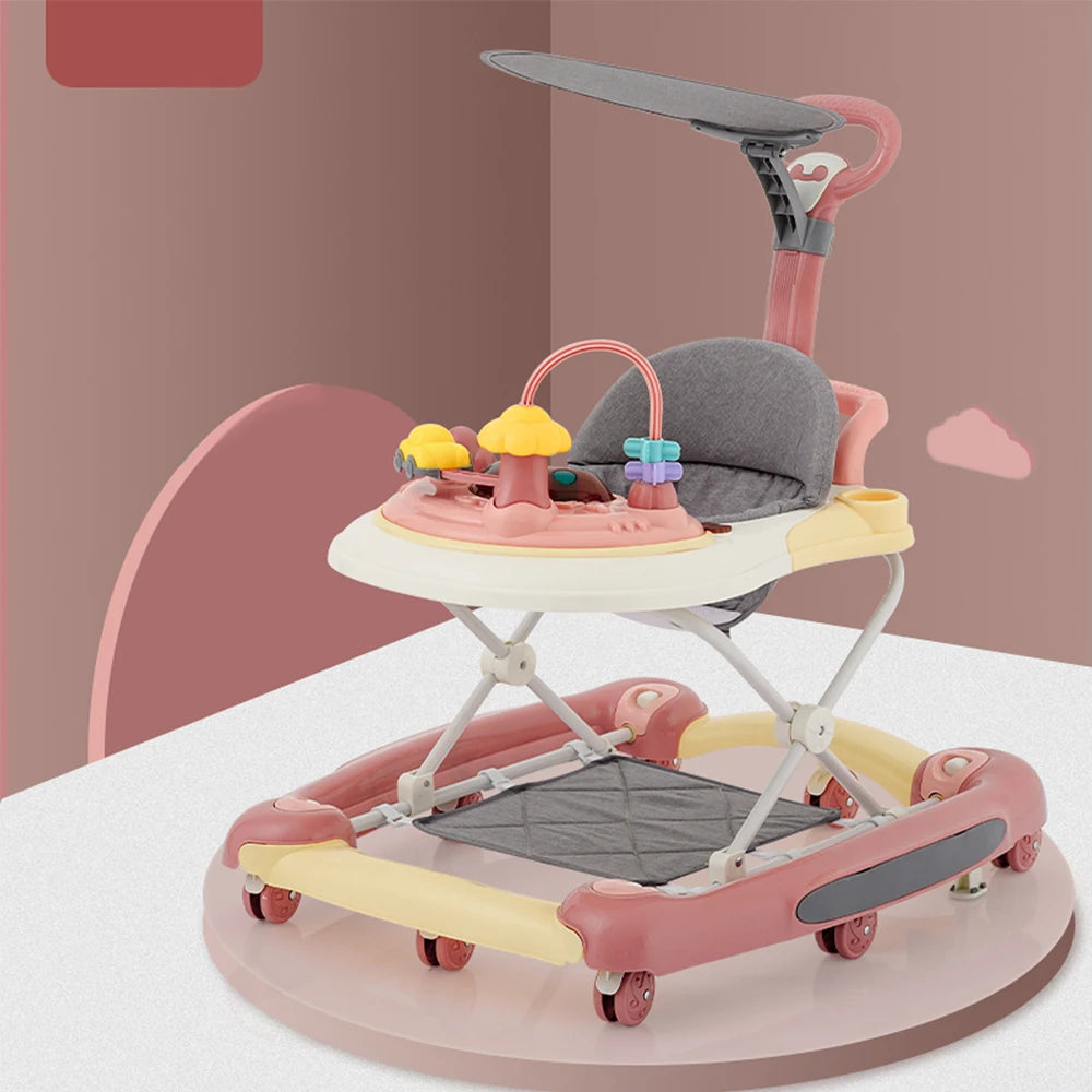 Baby Walkers With Universal Wheel Anti Roll Push Handle