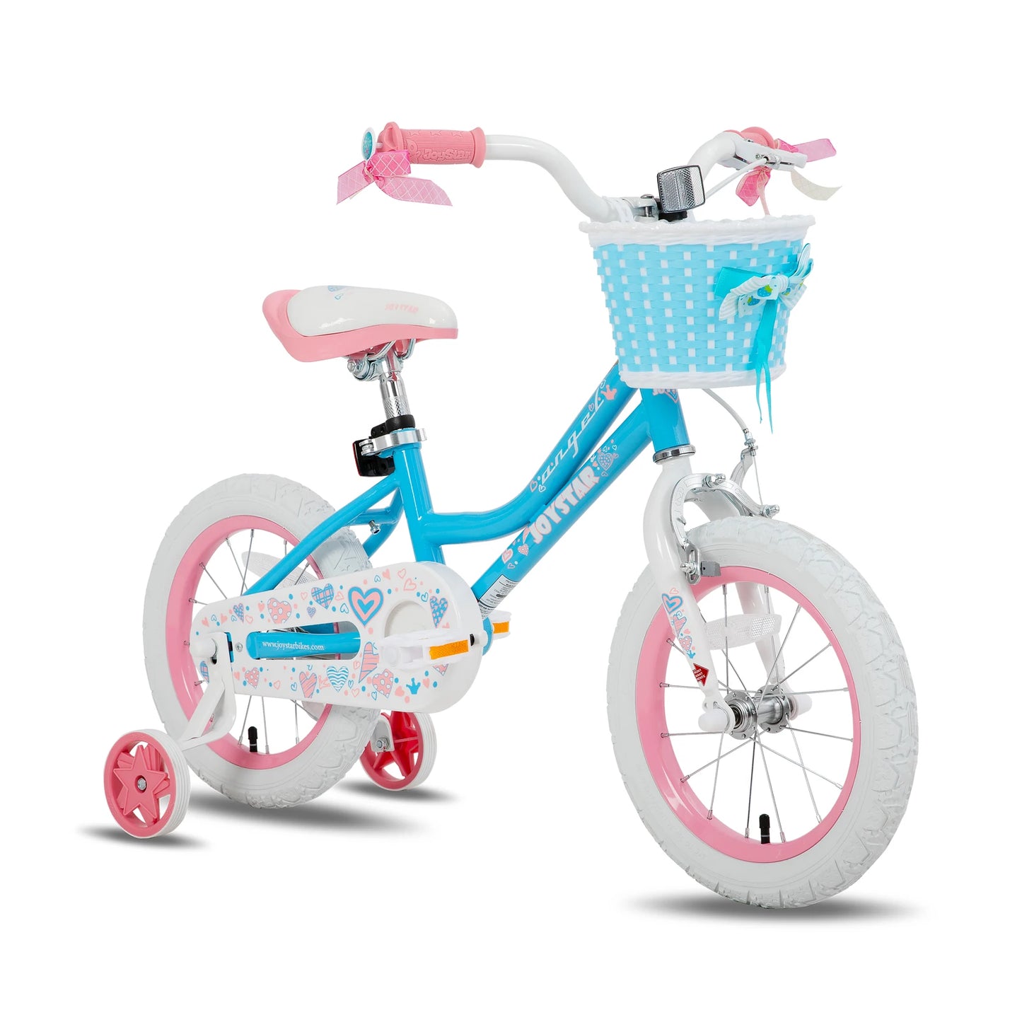 US Girls Bike With Basket And Training Wheels 12 Inch