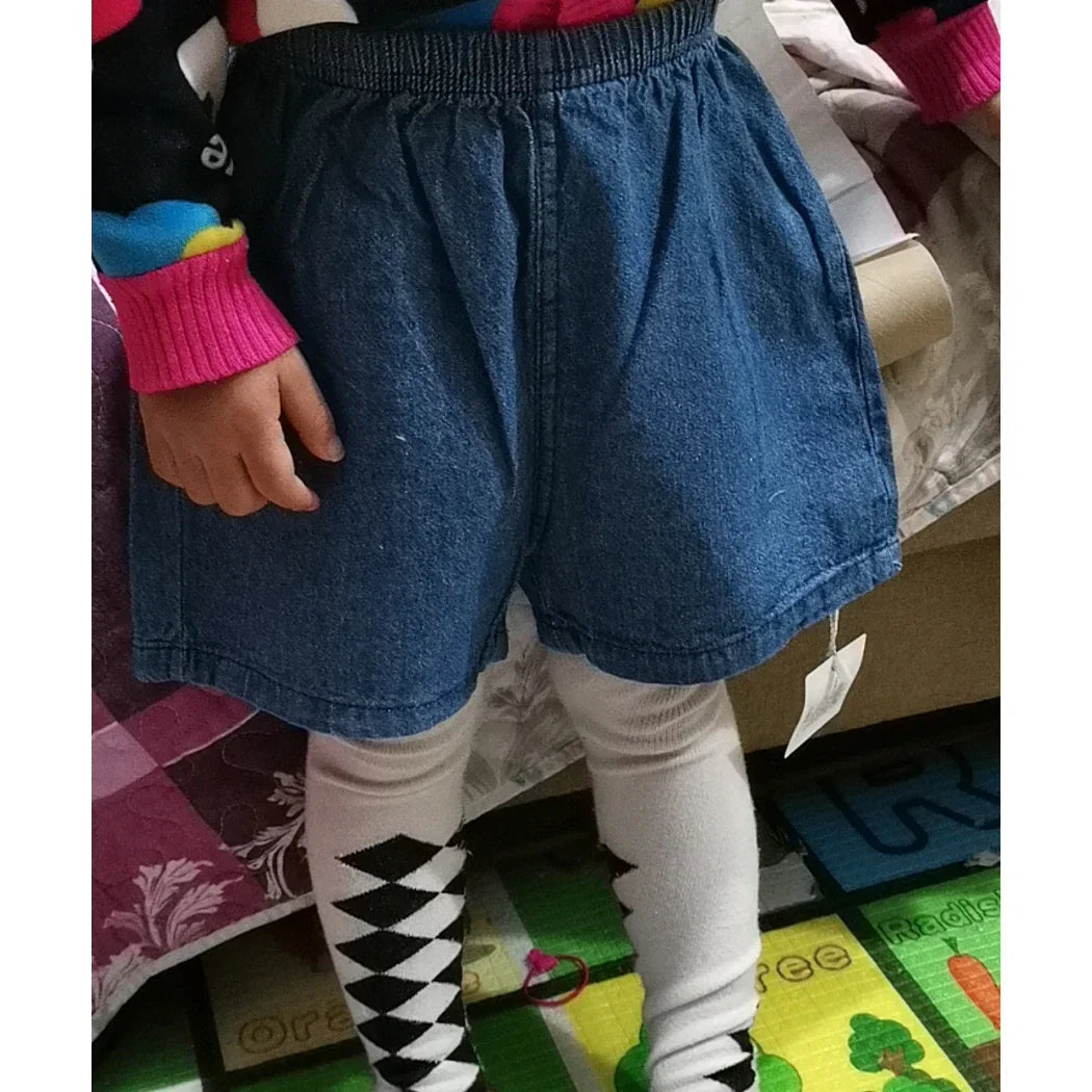 Adorable Baby Denim Shorts Casual Pants Pockets 0 To 24M