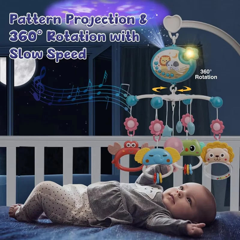 Musical Baby Crib Mobile With Lights And Remote Control