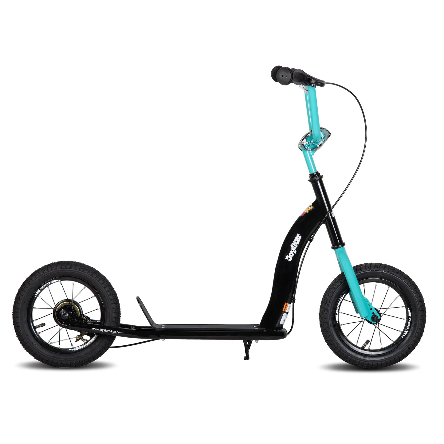 JOYSTAR Kick Scooter for Kids Lightweight Adjustable Handlebar 12 Inch Inflatable Wheels Rear Drum Brakes