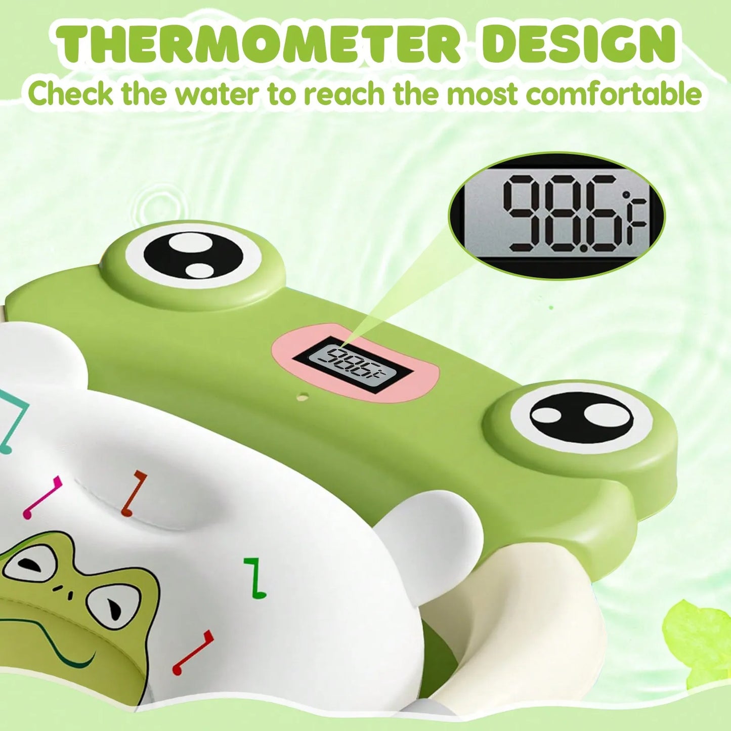 Foldable Baby Bathtub Set Portable Tub With Thermometer