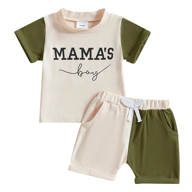 Toddler Boys 2 Piece Short Sleeve Graphic Tee Shorts