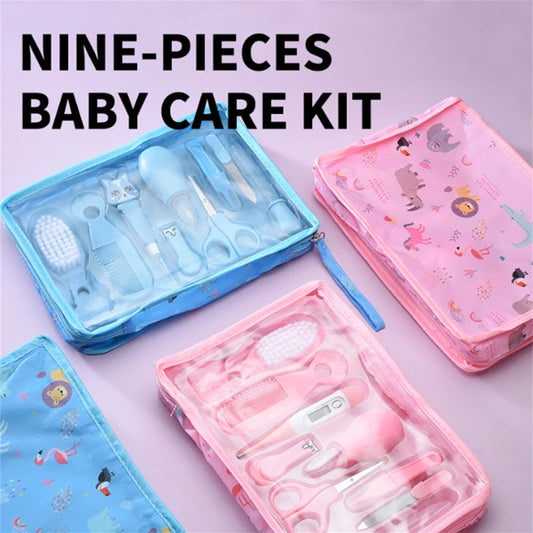Newborn Care Kit 9 Pcs Health Grooming Nail Thermometer