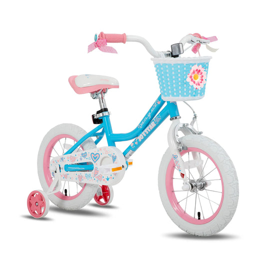 US Girls Bike With Basket And Training Wheels 12 Inch