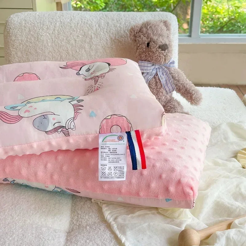 Soft Velvet Baby Pillow For Newborn Sleep And Headrest