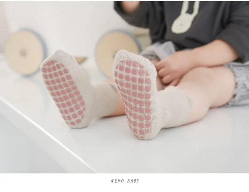 5 Pairs Infant Anti Slip Socks Newborn Unisex Cartoon Floor