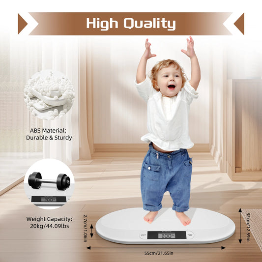 44 Pounds Electronic Digital Baby Scale Smart Infant Scale with LCD Display ABS Weight Scale for Babies and Pets 20 Kilograms