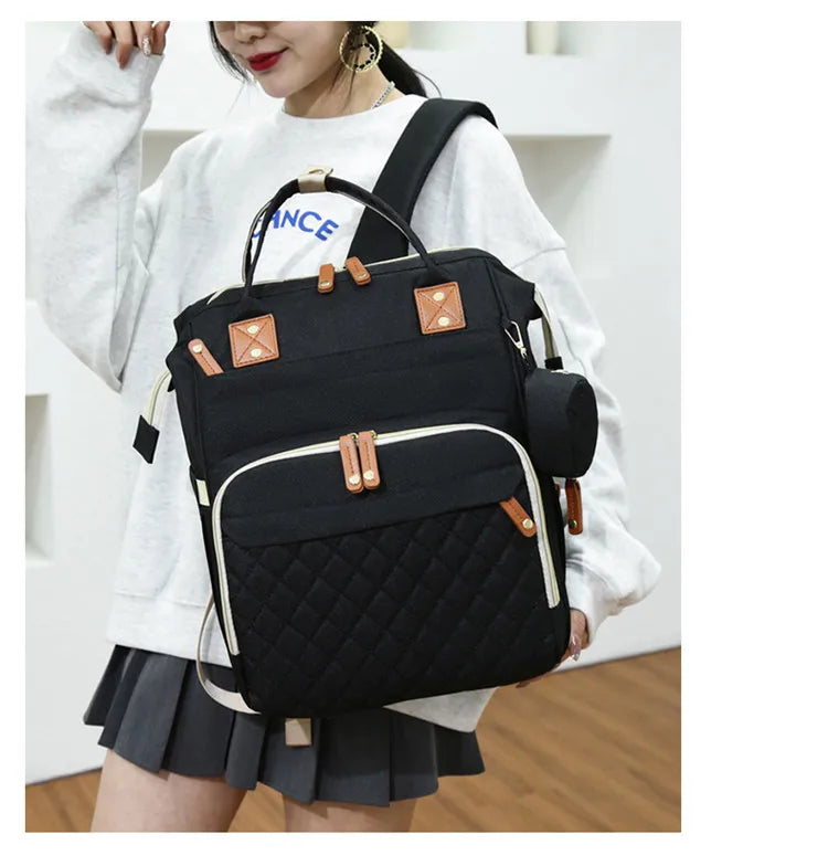 Waterproof Wear Resistant Mom Backpack Diaper Bag Capacity