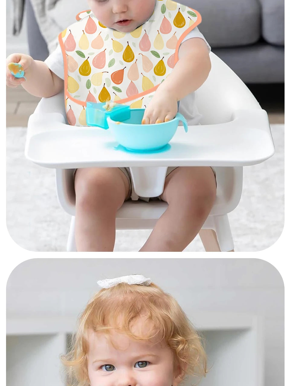 Waterproof Baby Sleeveless Feeding Bibs Set Full Body Cover
