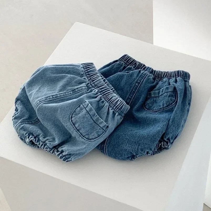 Adorable Baby Denim Shorts For Toddlers With Pockets Summer