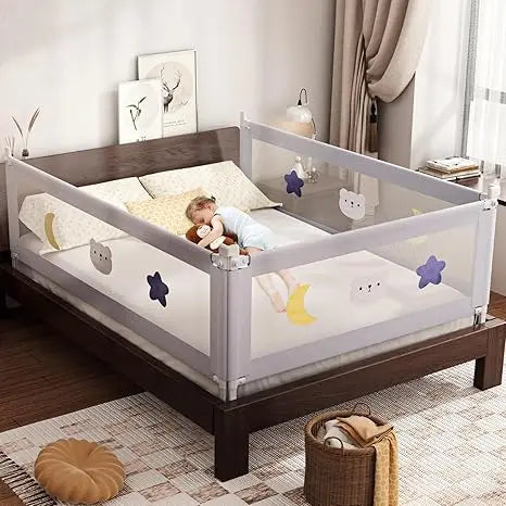 Toddler Bed Rails 3 Pack With Double Child Lock Pattern