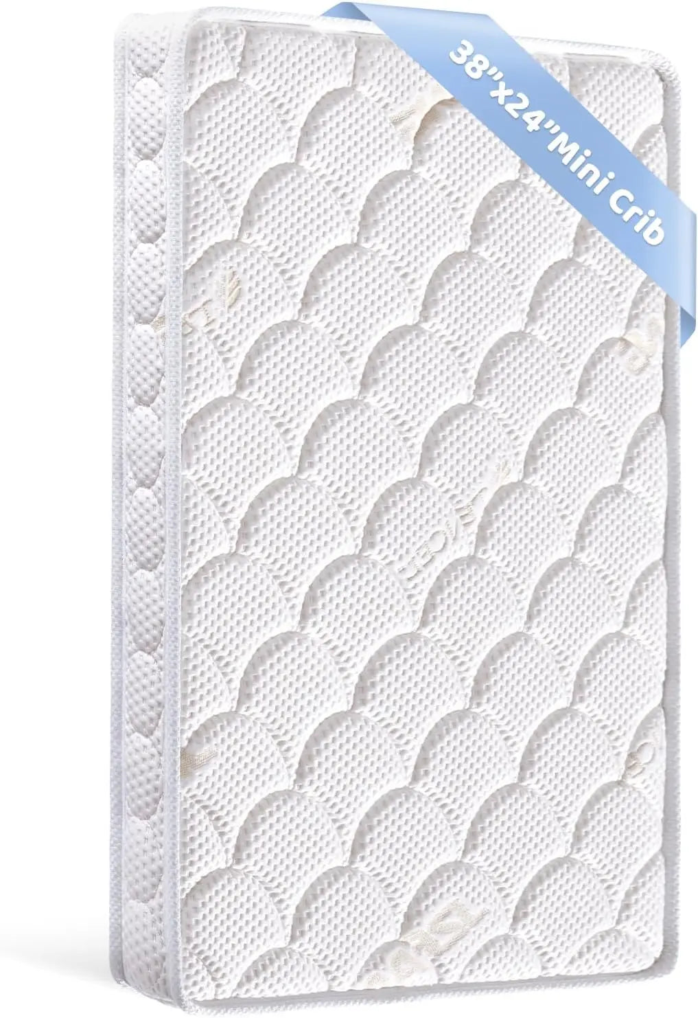 Mini Crib Mattress 38X24X4 Inch Dual Sided Firm Support Comfort Foam Breathable Quiet Odorless Fits Most Mini Cribs