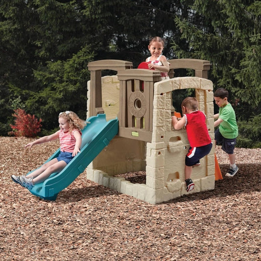 Durable Woodland Climber Kids Playset Ages 2 To 6 Slide