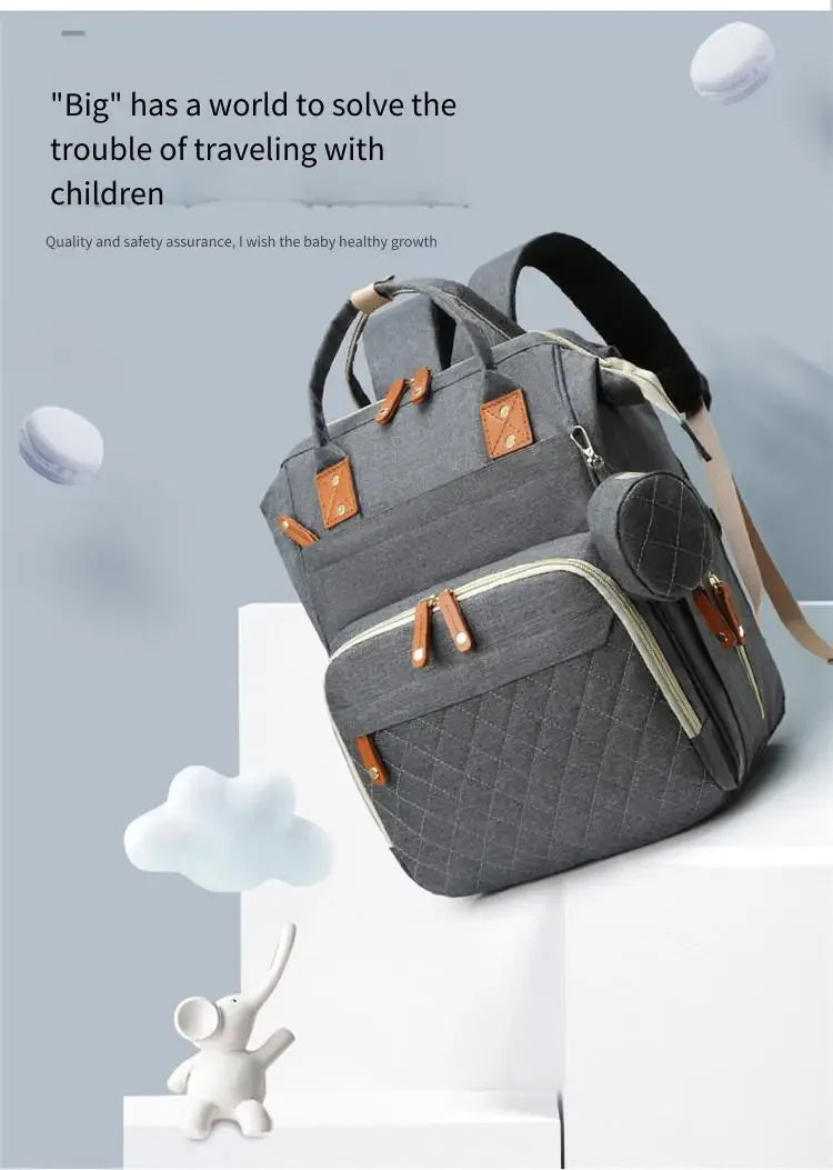 Waterproof Wear Resistant Mom Backpack Diaper Bag Capacity