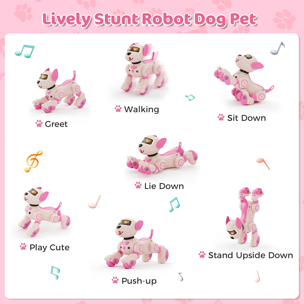 VATOS Robot Dog Toy With Remote Control And Voice Commands